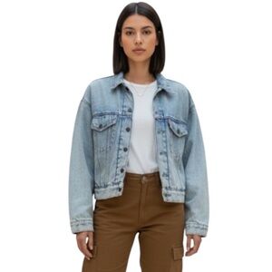Levi's denim jacket Whatever Whenever Padded Trucker Blue OG Jean Denim XL NWT